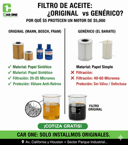 Filtro de Aceite Original vs Genérico: Por Qué $5 Más Protegen un Motor de $5,000