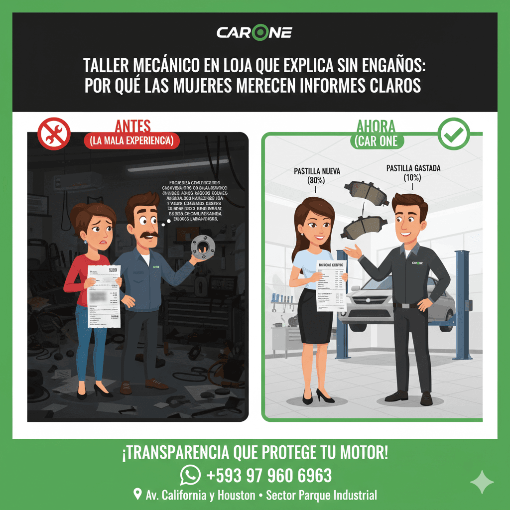 Taller Mecánico en Loja que Explica Sin Engaños: ¿Por qué las Mujeres merecen Informes Claros?